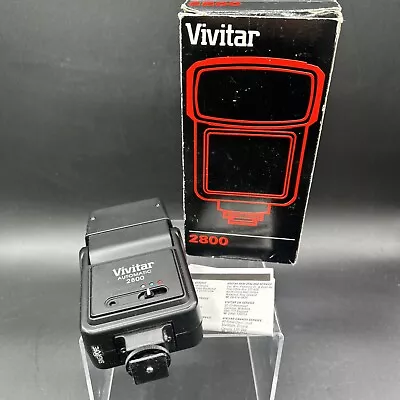 Vivitar 2800 Auto Thyristor Flash with Manual, & Box! Not Tested. - Image 1 of 4