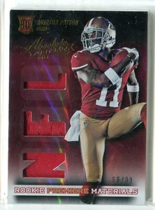2013 ABSOLUTE QUINTON PATTON RELIQUIA MAGLIA TRIPLO GIRI RC 68/99 49ERS - Foto 1 di 1