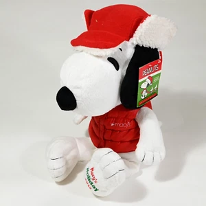 Macy's Holiday 2015 Snoopy Peanuts 18" Plush Soft Toy Stuffed Animal Unused Tags - Picture 1 of 12