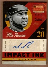 2013 PANINI AMERICA'S PASTIME IMPACT INK RED WILIN ROSARIO #6/10