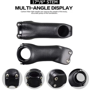 AIRWOLF 6°/17° Carbon MTB Road Bike handlebar stems Bicycle Stem 31.8*70-130mm - Picture 1 of 18