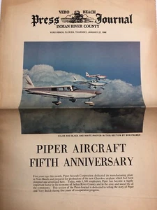 Vero Beach Press Journal Covering Piper Aircraft Fifth Anniversary 1966 - Bild 1 von 12