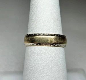 ArtCarved 14k Yellow & White Gold 5mm Band Fine Ring-Size 7 3.17g - Picture 1 of 15