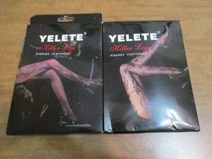 YELETE KILLER LEGS FISHNET PANTYHOSE LOT OF 2 100-175LBS - Picture 1 of 3