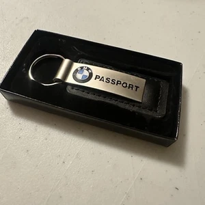Llavero BMW Cuero Negro Plata Níquel Cepillado Acentos Caja de Regalo - Imagen 1 de 11