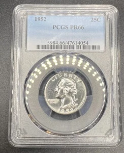 1952 Proof Washington Quarter PCGS PR66 - Picture 1 of 3