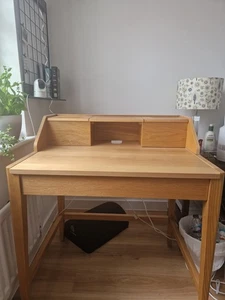 Knowle Compact Pull Out Oak Desk - Picture 1 of 1