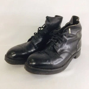 VINTAGE ROYAL MARINE/ARMY LEATHER PARADE BOOTS SIZE 10 EB20JH - Picture 1 of 16
