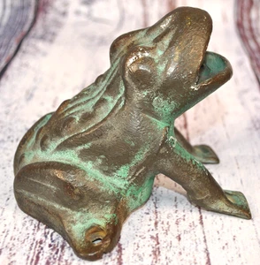 VINTAGE FRENCH LA GRENOUILE TOSS GAME BRASS FROG ONLY - Picture 1 of 5
