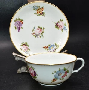 Antique Swansea Porcelain Breakfast Cup and Saucer Circa 1818 - Red Mark - Picture 1 of 12