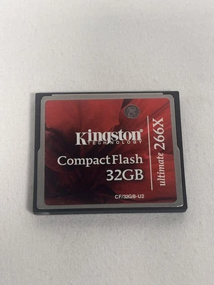 Kingston 32 GB 266x Speed - Compact Flash Card - Red/Black (CF/32GB-U2) - Image 1 of 4