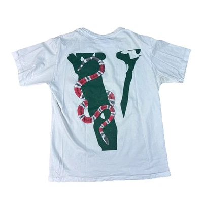 Camiseta blanca de doble cara VLONE Friends Snake ropa de calle hip hop para hombre talla XL Foto 1 de 4