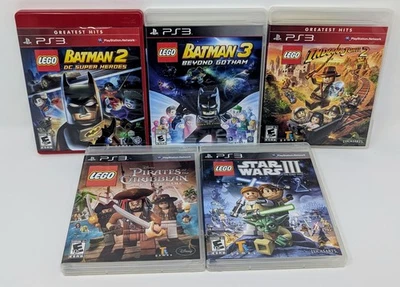 PlayStation 3 PS3 5 Lego Game Lot - Batman, Indiana Jones, Star Wars, & More! - Image 1 of 4