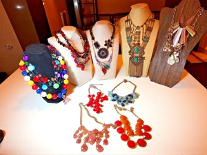 Lot of 14 Statement Necklaces – Bold Mixed Colors, Chunky Fashion Jewelry - Picture 1 of 7