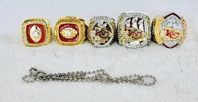 5 PCS KC Chiefs Super Bowl Ring Set,  US Distributor - Image 1 of 3