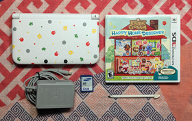 Nintendo 3DS XL Animal Crossing US Console Charger Stylus SD Happy Home Designer
