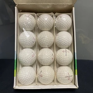 Juego de pelotas de golf MacGregor Jack Burke vintage blancas vulcanizadas 12 quilates selladas nuevas - Imagen 1 de 17