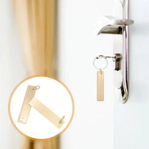 2 pezzi portachiavi decorativo a forma di righello portachiavi ciondolo portachiavi regalo (oro) - Foto 1 di 12