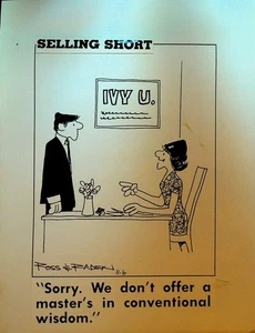 Verkaufe kurze Original Comic Strip Kunst 80er Jahre kein Master in konventioneller Weisheit - Bild 1 von 1