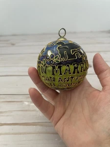 Cloisonné Enamel Ornament JW Marriot San Antonio Hill Country Christmas Artisan - Picture 1 of 12