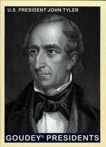 2008 Upper Deck Goudey #236 John Tyler impresión corta presidentes subconjunto SP - Imagen 1 de 2
