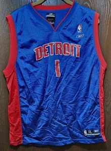 Camiseta deportiva de baloncesto Reebok azul Chauncey Billups Detroit Pistons juvenil XL 18-20 - Imagen 1 de 2
