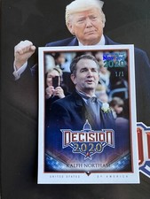 RALPH NORTHAM DECISION 2020 CARD 484 ELECTION DAY 2020 ICE BLUE  #1/1