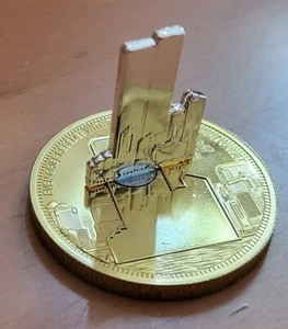 Moneda 3D Oro Plata 9/11 11 Septiembre One World Trade Center Magnética Stand Up - Imagen 1 de 24