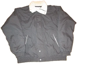 Sedgefield Outdoors Mens Jacket Navy W/Beige Lining Large Full Zip Snap Vintage - Picture 1 of 10