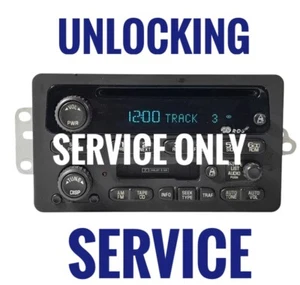 SERVICIO DE DESBLOQUEO PARA 2000-2005 Chevy Impala Monte Carlo AM FM Radio 10335226 - Imagen 1 de 2
