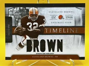 JIM BROWN 2009 National Treasures Timeline Authentic Game Worn Jersey #/32 - Picture 1 of 3
