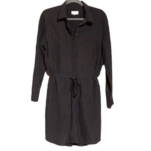 VETEMENTS Mini abito donna modal Lou & Gray XS nero con coulisse spiaggia estate spiaggia