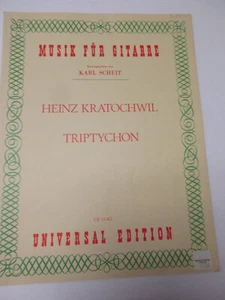 Heinz Kratochwil Triptychon Classical Guitar Sheet Music Unviersal Edition - Picture 1 of 3