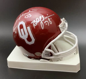 Billy Sims Jason White Steve Owens SIGNED Sooners Mini Helmet PSA/DNA AUTOGRAPH - Picture 1 of 3