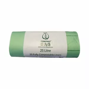 25 Litre x 25 CompostBag Compostable Food Waste Caddy Liner Bin Bags (25L)  - Picture 1 of 1