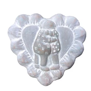 Vintage ISABEL BLOOM Art HEART SCULPTURE Paperweight Children Hugging Signed ‘98 - Picture 1 of 5