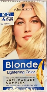 3 x SCHWARZKOPF 10 21 Aufhellendes Blond Icy Vanilla Anti Haarschaden Komplex - Bild 1 von 3