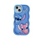 Soft Lilo & Stitch 3d Wave Silicone Phone Case Cover For Iphone Xr 15 13 12 11