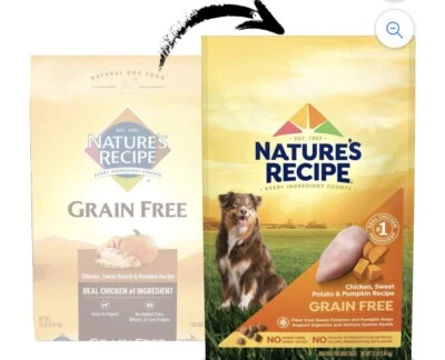 Nature's Recipe comida seca para perros, pollo de raza pequeña sin granos, batata  Foto 1 de 3