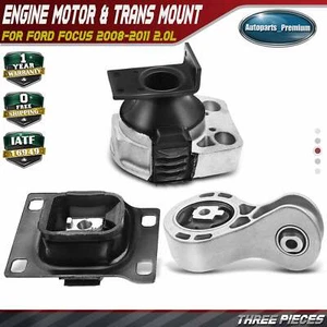 3Pcs Engine Motor & Transmission Mount for Ford Focus 2008-2011 L4 2.0L Petrol - Picture 1 of 9