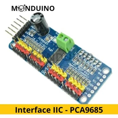 Interface IIC - PCA9685 Pilote PWM/servo ARCELI PCA 9685 pour arduino