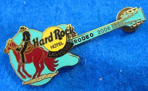 LAS VEGAS HOTEL BLAU RODEO COWBOY PFERD REITER GIBSON GITARRE Hard Rock Cafe PIN - Bild 1 von 1