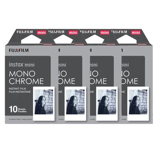 40 Prints Fujifilm instax mini B&W Monochrome Instant Film for 12,11,9,8,70,90 - Picture 1 of 4