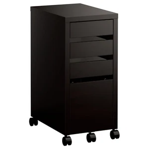 Ikea MICKE Drawer Unit/Drop File Storage, Black Brown, 13 3/4x29 1/2" - Picture 1 of 4