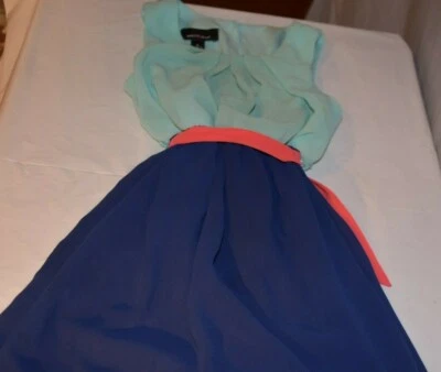 Amy's Closet Size 5 Girls Blue and Green Dress, Made in Philippines - Image 1 of 3