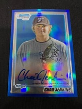 CHAD JENKINS 2010 Bowman Chrome Prospects Blue Refractor Rookie RC AUTO #093/150