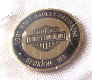Lone Wolf Spokane Washington Harley Davidson Händler Händler Öl Dip Dot - Bild 1 von 3