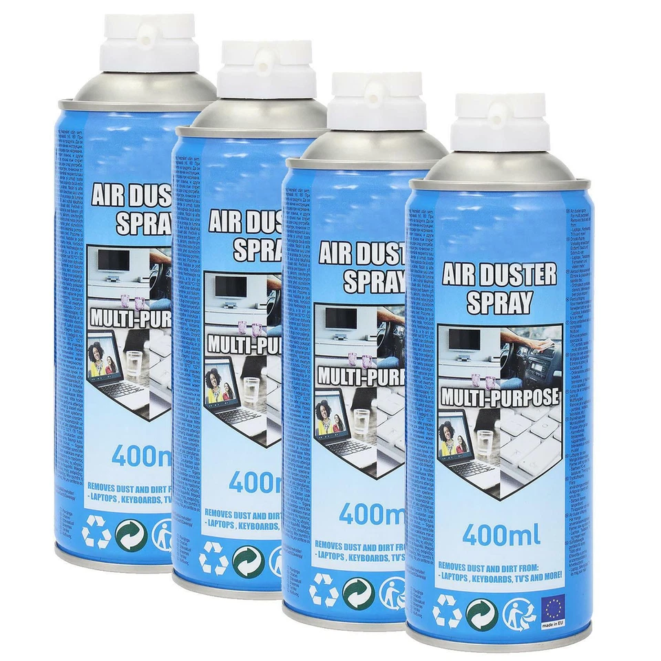 2 X 400ml Compressed Air Duster Cleaner Spray Can Canned Laptop Keyboard Mouse