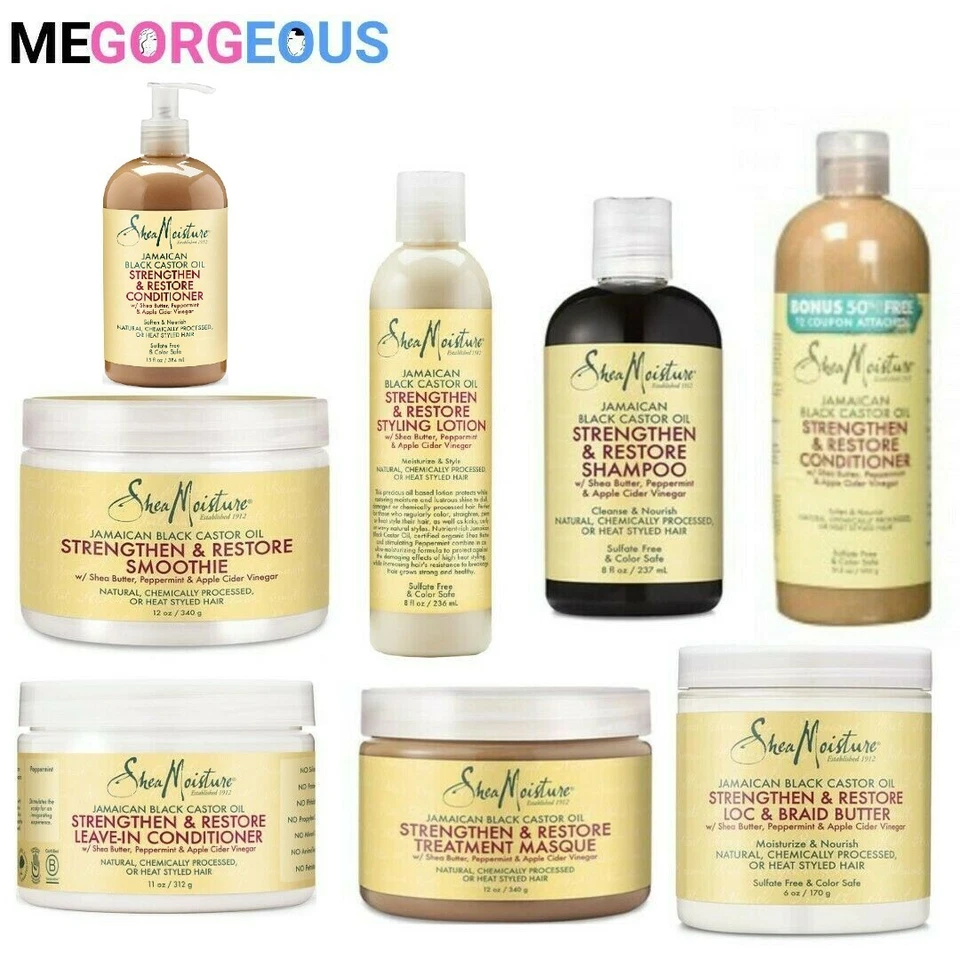 Shea Moisture Jamaican Black Castor Oil Strengthen & Restore Range - Image 1 of 1