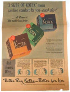 1939 Zeitungsdruck Werbeseite Kotex Nestle's Crunch Schokoriegel - Bild 1 von 8